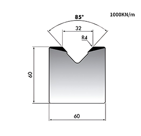1-V Dies 85°-32/R4mm/H60mm