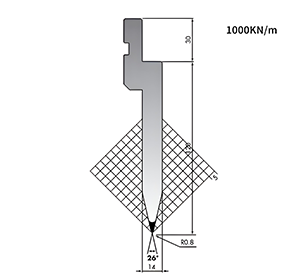 26° AMADA System Punchs/Top-Tools 26°/R0.8/H120