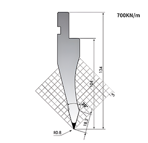 30° AMADA System Punchs/Top-Tools 30°/R0.8/H85