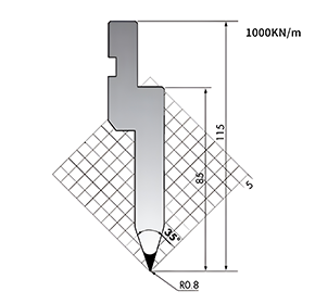 35° AMADA System Punchs/Top-Tools-R0.8/H85