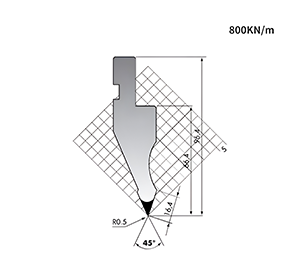45° AMADA System Punchs/Top-Tools-R0.5/H66.4