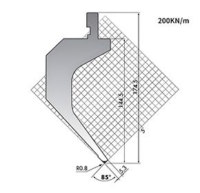 85° AMADA System Punchs/Top-Tools-R0.8/H175