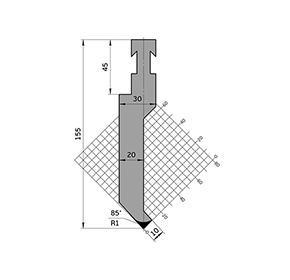 85°H=155 BYSTRONIC Punches/Top-Tool-R1/100t/m max