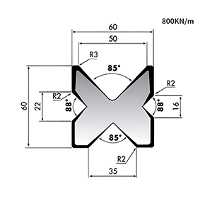 Mult-V Dies 88°-85°/60mm
