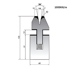 Spring-loaded Hemming Dies 26°-12/R2/H135mm