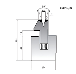 Spring-loaded Hemming Dies 35°-10/R1/H101mm