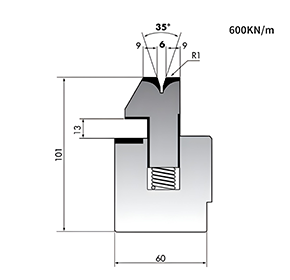 Spring-loaded Hemming Dies 35°-6/R1/H101mm