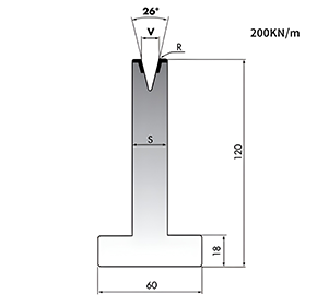 System Amada 26°/V6-V25/H120mm