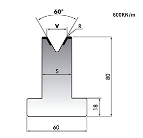 System Amada 60°/V6-V25/H80mm