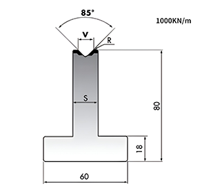 System Amada 85°/V6-V25/H80mm
