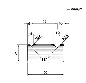 88° 2-V Dies 88°-R0.4-R0.6