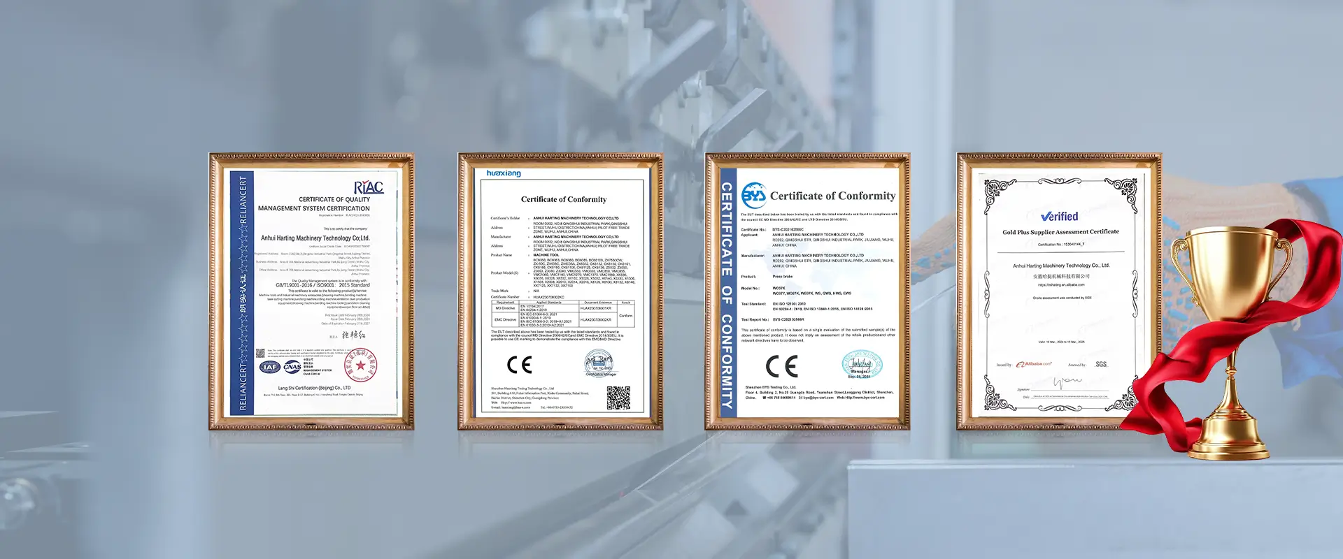 Gold Plus Supplier Assessment Certificate