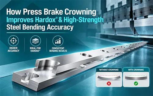 How Press Brake Crowning Improves Hardox® & High-Strength Steel Bending Accuracy