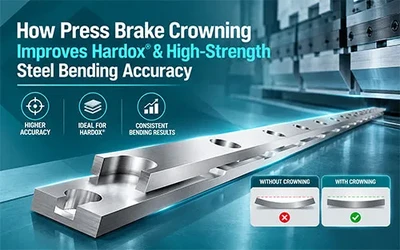 How Press Brake Crowning Improves Hardox® & High-Strength Steel Bending Accuracy